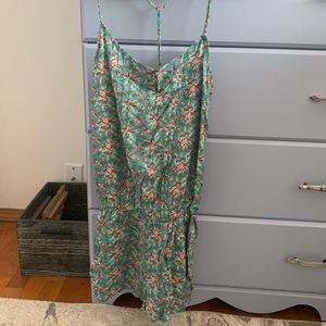 Green strappy floral romber